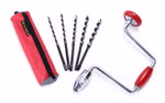 Drilling winch with 5 drills and bag Drilling winch with 5 drills and bag