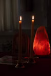 Beeswax dinner candles, 2 pieces