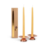 Beeswax dinner candles, 2 pieces