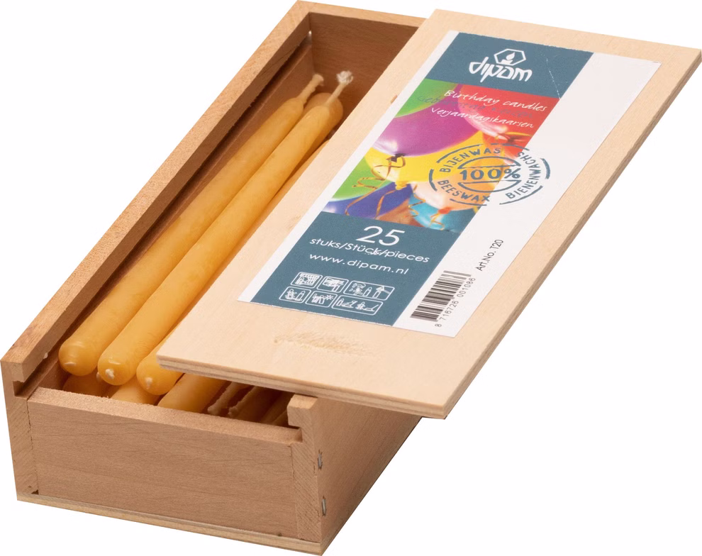 Candele di cera d'api per torte e crostate