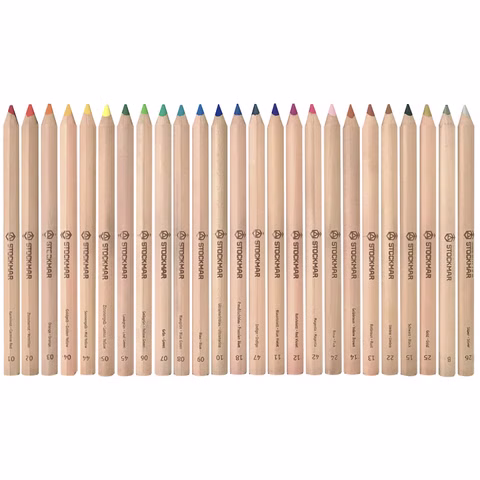 Crayon de couleur et crayon, triangulaire 
