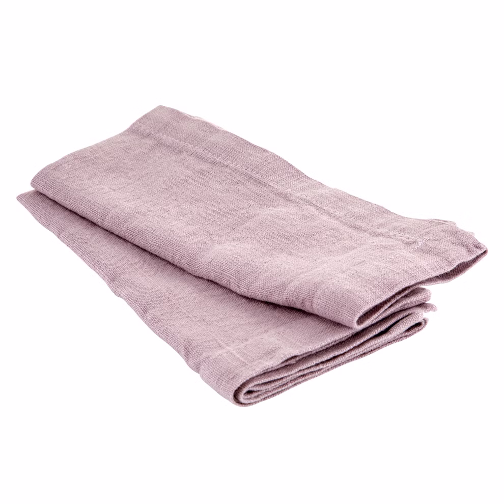 Serviettes de table en lin rose Serviettes de table en lin rose