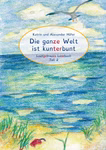 Das handgezeichnete Cover von Lautgetreues Lesebuch Teil 2 von Katrin und Alexander Höfer zeigt eine Möwe die über einen Strand mit blauem Wasser und grünem Gras fliegt. Das Buch ist von der Marke Lautgetreues Lesebuch.