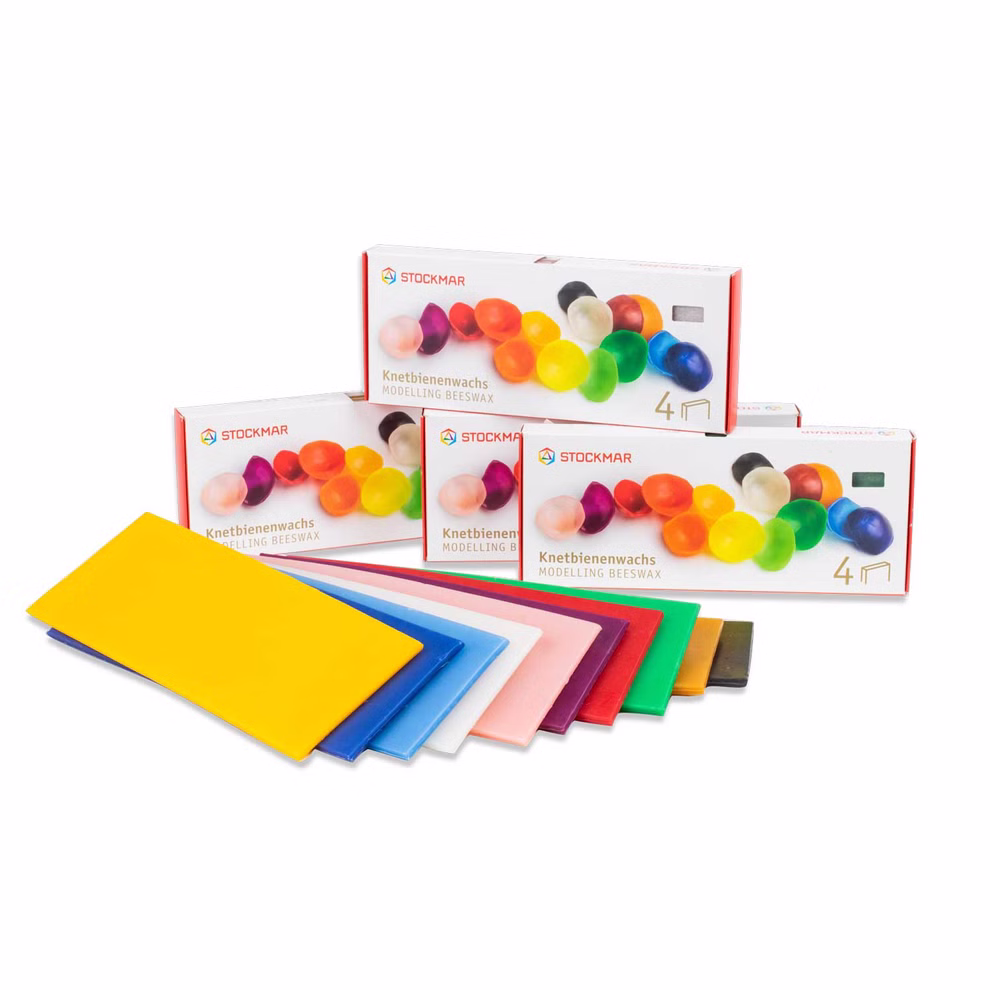 Cera d'api da modellismo 4 tavole, monocolore colori di cera d'api Cera d'api da modellismo 4 tavole, monocolore colori di cera d'api