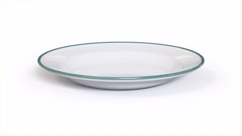 Assiette en émail, ocean