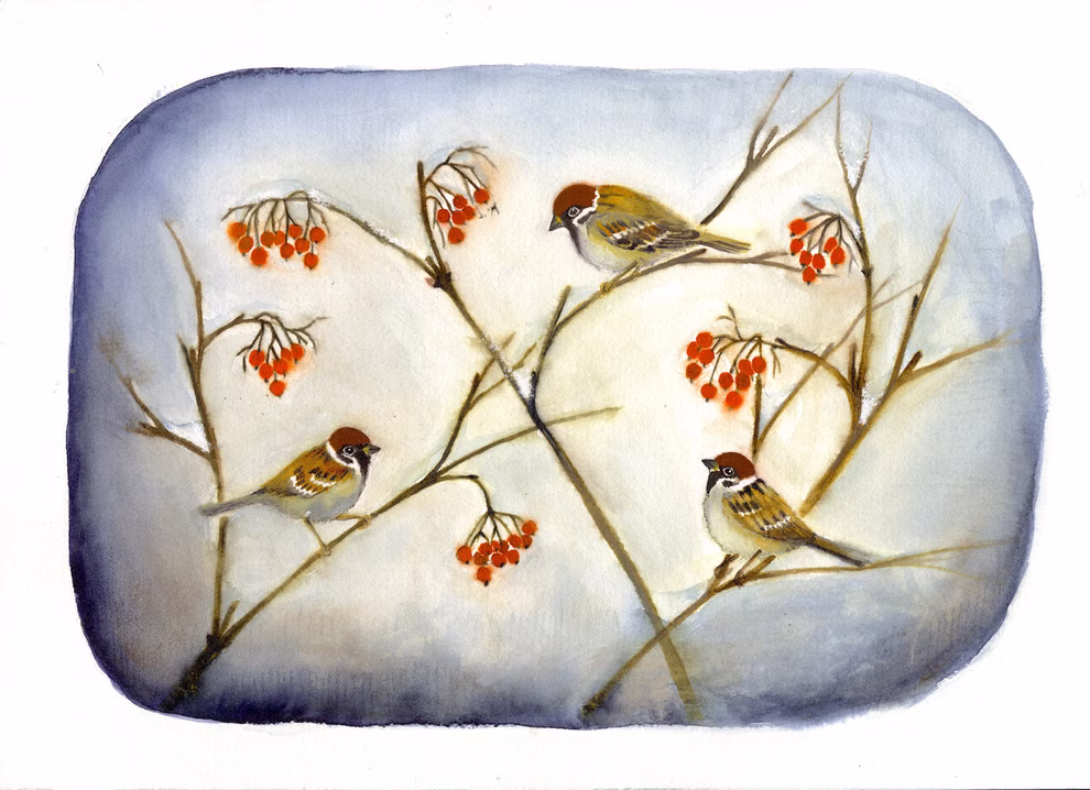 Winter postcard set, 3pcs. Winter postcard set, 3pcs.