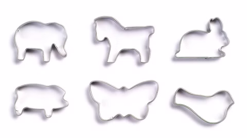 Kleine Ausstechformen Tiere, 6-tlg