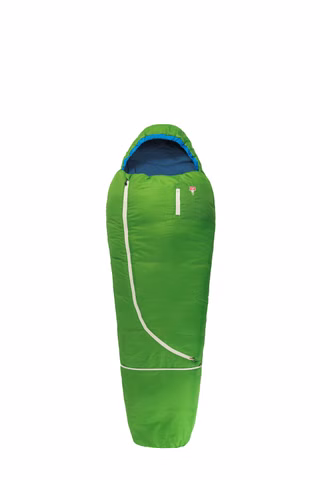 Children's sleeping bag with wool filling green