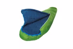 Children's sleeping bag with wool filling green