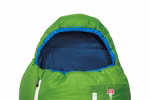 Children's sleeping bag with wool filling green