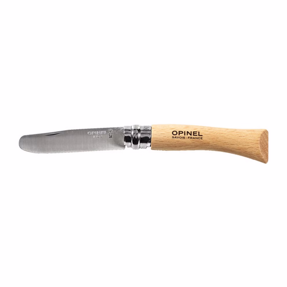 Opinel Schnitzmesser für Kinder rostfreie abgerundete Klinge_18267 natur Das Opinel Schnitzmesser für Kinder hat eine rostfreie abgerundete Klinge und einen leichten Holzgriff mit aufgedrucktem Opinel-Logo. natur