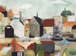 Freies Geistesleben Das kleine gelbe Haus
Leo Hoffmann
Leo Hoffmann_18612 Eine Illustration aus "Das kleine gelbe Haus" von Leo Hoffmann (Freies Geistesleben) zeigt eine Stadt mit bunten geometrischen Häusern und Autos auf einer Straße bei leichtem Regen mit Bäumen und bewölktem Himmel im Hintergrund.