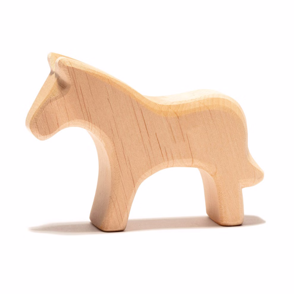Cheval en bois naturel Cheval en bois naturel