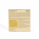 Auf der Rückseite einer Packung Bio-Fingermalfarbe von Grünspecht Naturprodukte finden Sie ausführliche Produktinformationen Sicherheitshinweise und Anwendungshinweise in deutscher Sprache.