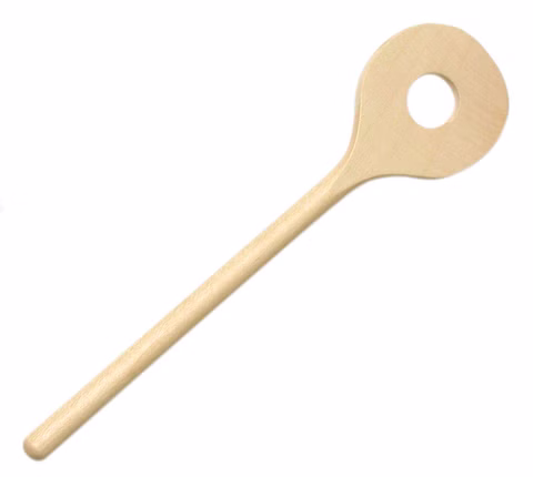 Houten Lepel 18 Cm Rond/Gestoken