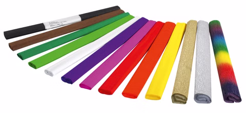 Carta crespa, 10 colori assortiti