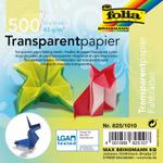 Folding sheets of tracing paper 500 sheets, assorted colours 20 x 20 cm