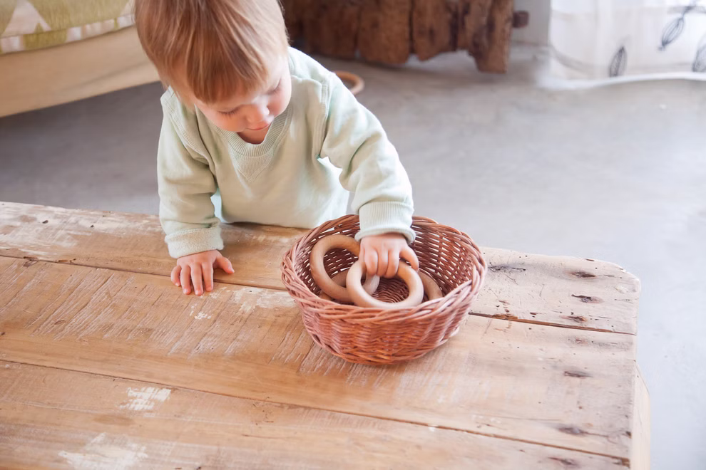 Jouet en bois Grapat 3 anneaux, petit Jouet en bois Grapat 3 anneaux, petit