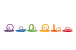 Grapat wooden toy colourful wooden rings