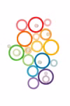 Grapat wooden toy colourful wooden rings
