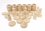 Juego de juguetes de madera Grapat, natural