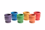Grapat wooden toy 6 cups, coloured