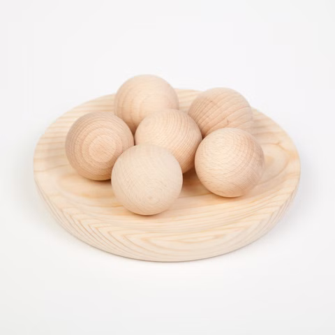 Giocattolo in legno Grapat 6 palline, natura