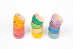 Giocattolo in legno Grapat 12 ciotole, arcobaleno