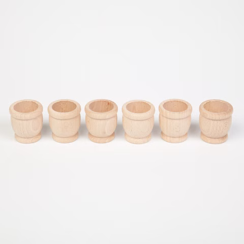 Grapat Holzspielzeug 6 Becher, natur