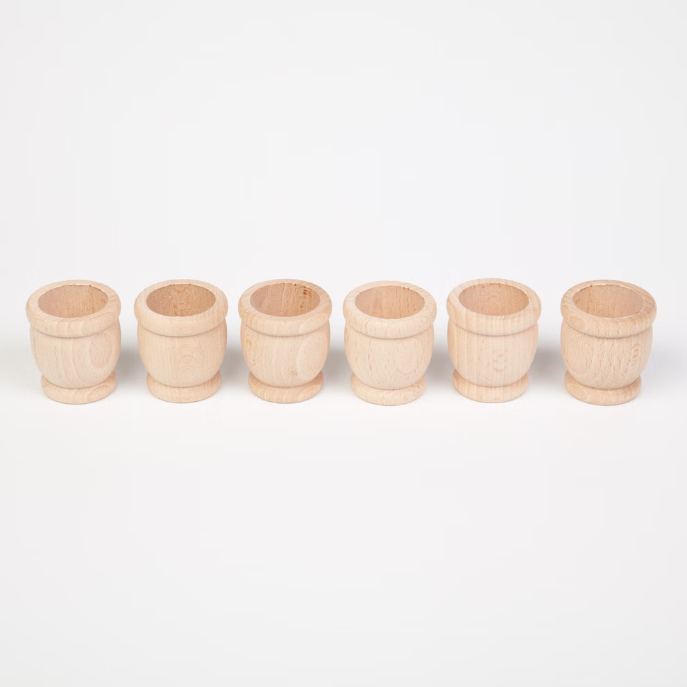 Jouets en bois Grapat 6 gobelets, naturel Jouets en bois Grapat 6 gobelets, naturel