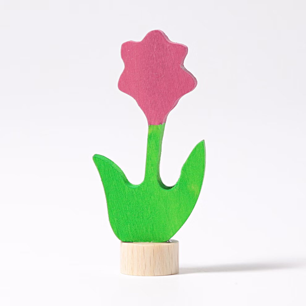 Figura de palo de Grimm flor rosa Figura de palo de Grimm flor rosa