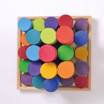 Grimms Large Construction Rollers Rainbow
