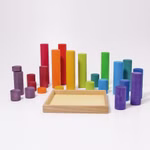 Grimms Large Construction Rollers Rainbow