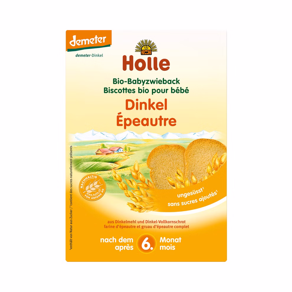 Holle Demeter-Snack - Biscottes pour bébé à l'épeautre Holle Demeter-Snack - Biscottes pour bébé à l'épeautre