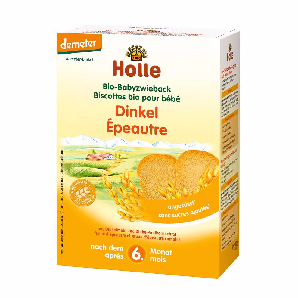 Holle Demeter-Snack - Biscottes pour bébé à l'épeautre Holle Demeter-Snack - Biscottes pour bébé à l'épeautre