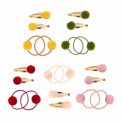 Juego de accesorios para el cabello PomPom 