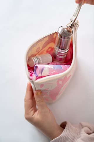 Borsa rosa con glitter 
