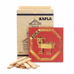 Bloques de construcción de madera Kapla con libro de arte rojo