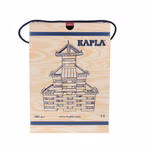 Bloques de construcción de madera Kapla con libro de arte azul