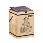 Bloques de construcción de madera Kapla con libro de arte azul