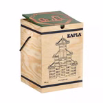 Bloques de construcción de madera Kapla con libro de arte verde