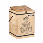 Bloques de construcción de madera Kapla con libro de arte beige