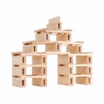 Bloques de construcción de madera Kapla con libro de arte beige
