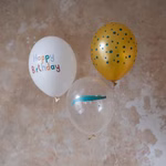 AVA & YVES Luftballons Happy Birthday aus Naturkautschuk_23242 Luftballons Happy Birthday