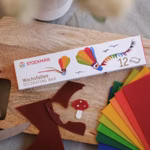 Láminas de cera estrechas en 12 colores