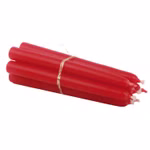 Petites bougies en cire d'abeille, rouge 24