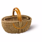 Petit panier avec anse en bois