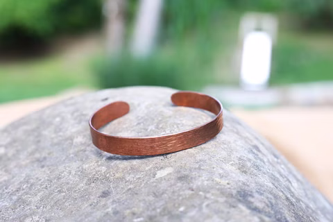 Copper bangle narrow 