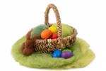 Easter grass from organic wool Easter grass from organic wool
