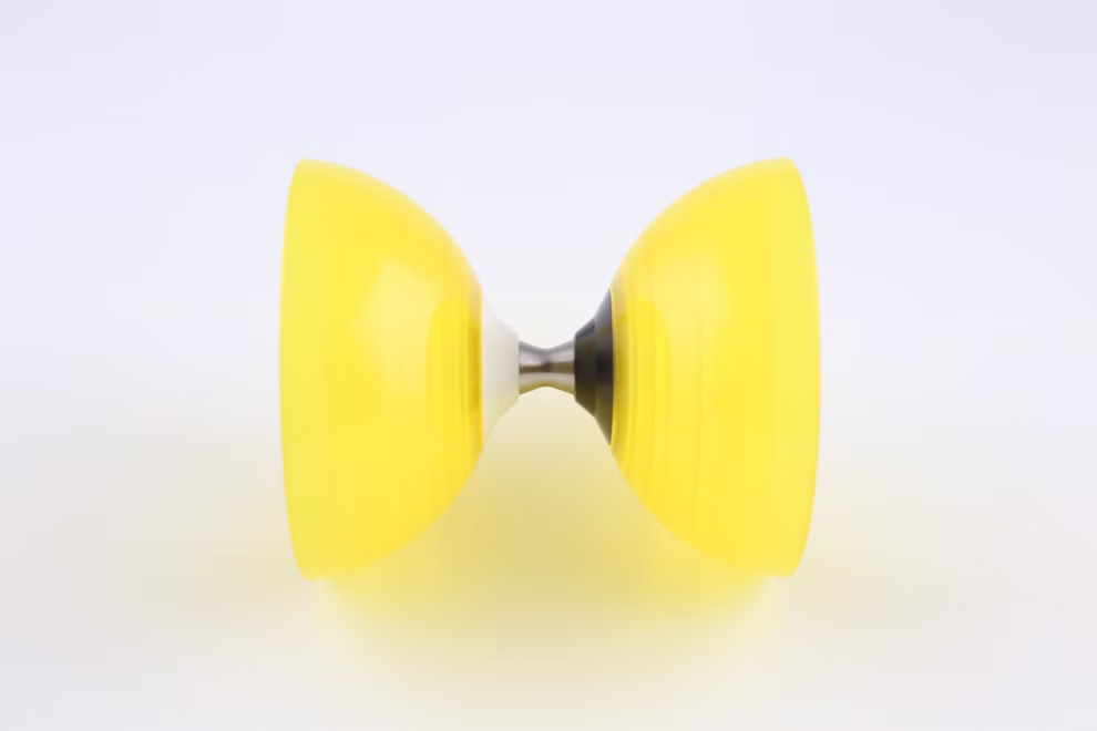 Diábolo con rueda libre amarillo Diábolo con rueda libre amarillo